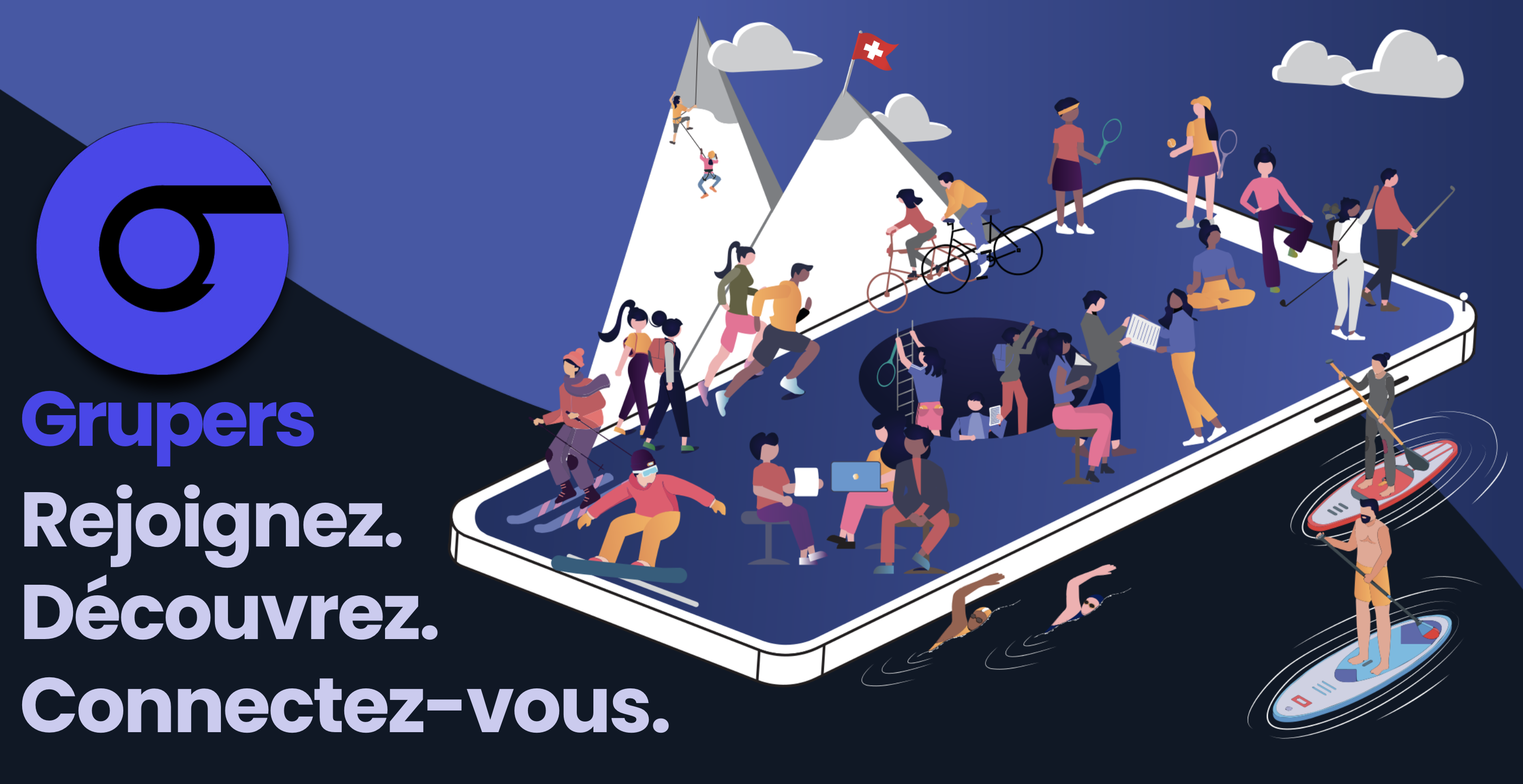 Image média: Grupers - Le réseau social dédié aux groupes lausannois